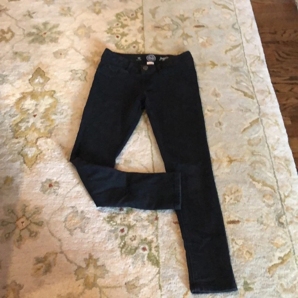 Black skinny jeans jigging small waist band - Picture 2 of 3